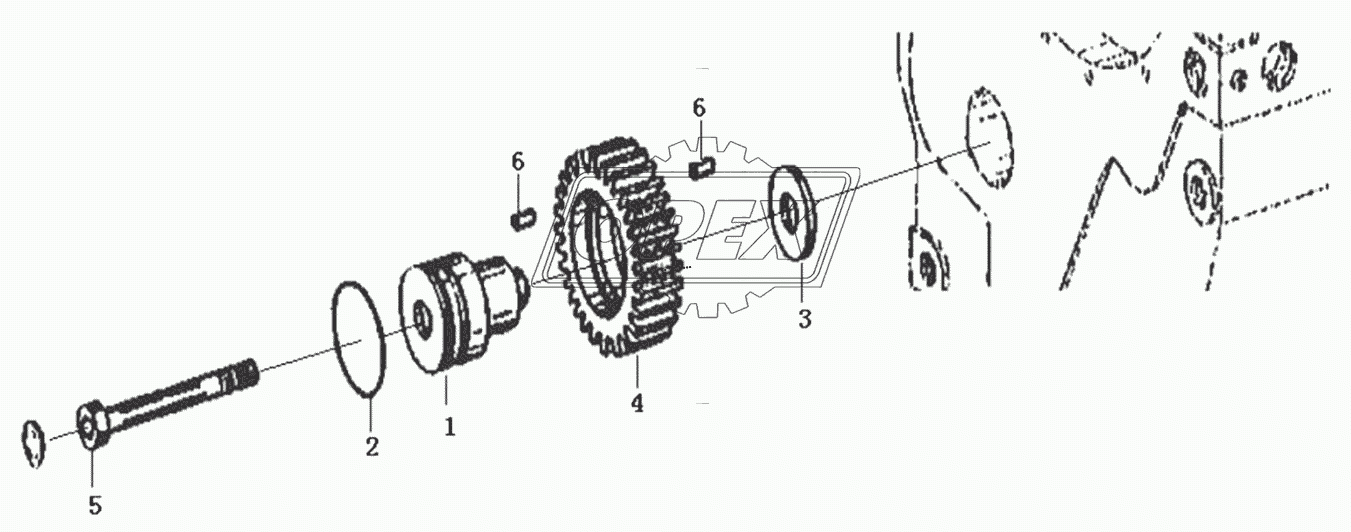 Middle shaft 4644 108 232