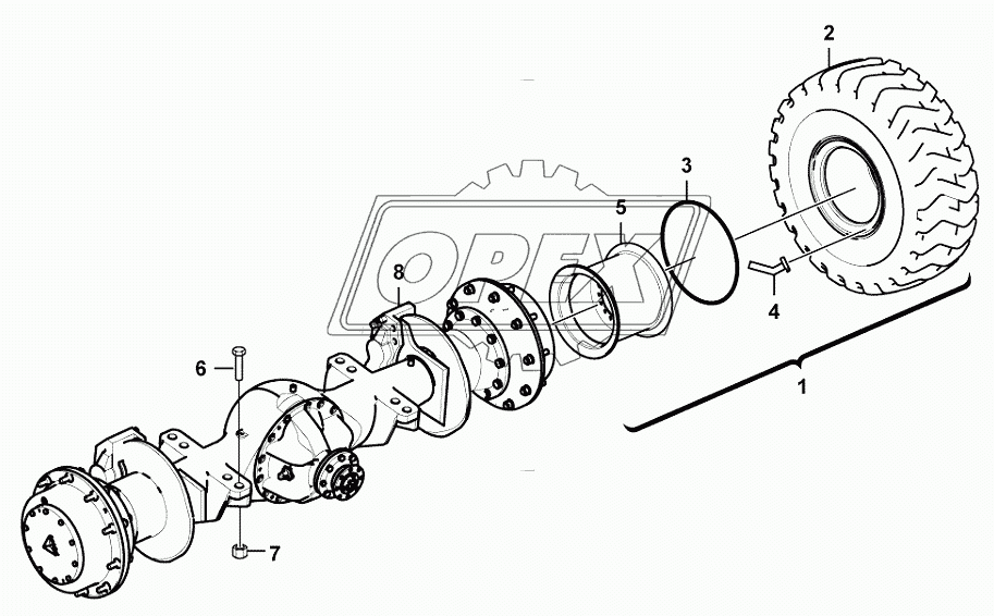 Front axle assembly