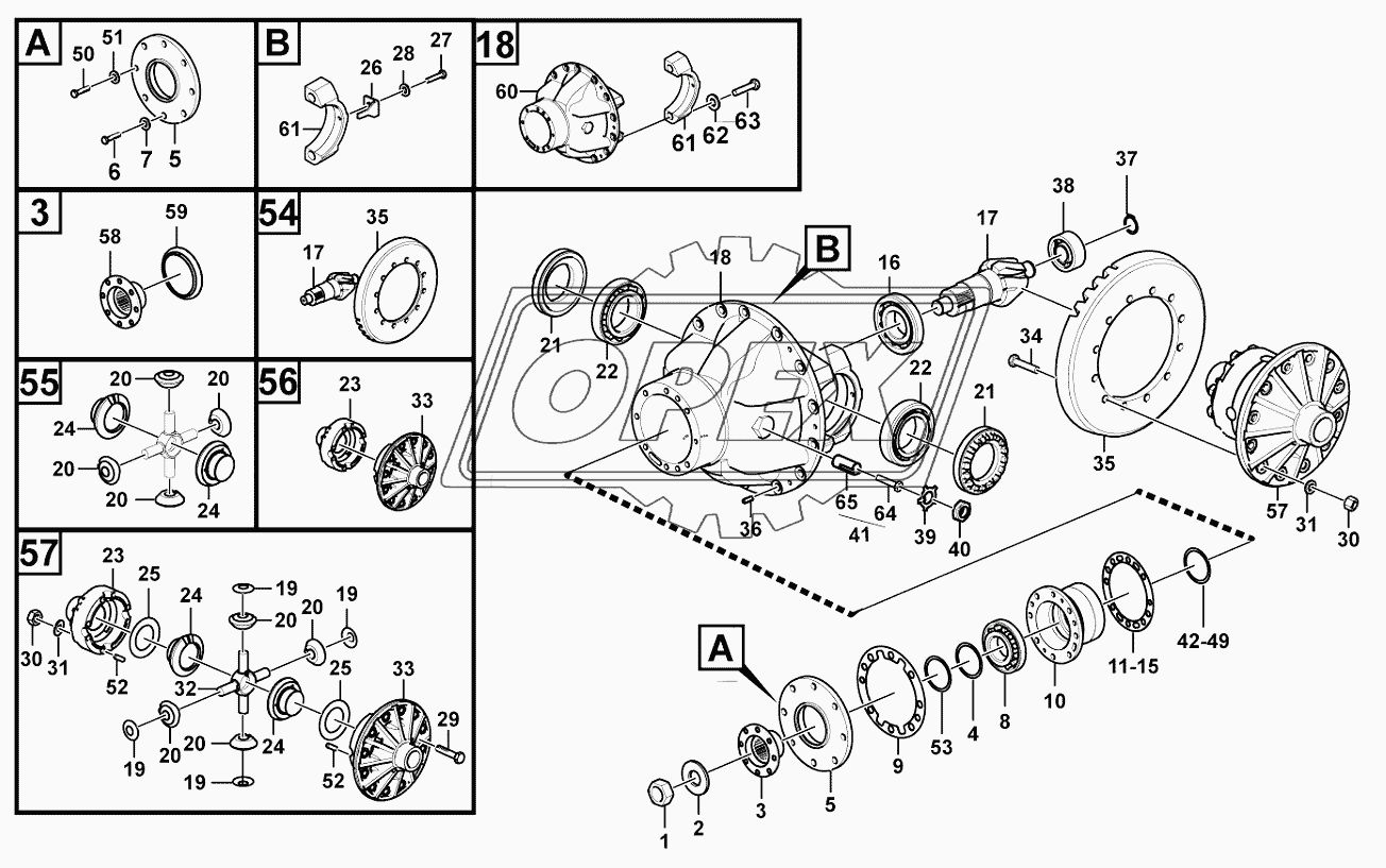 Front final drive assembly