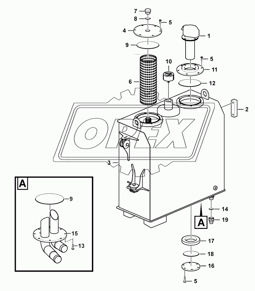 Hydraulic oil tank assembly