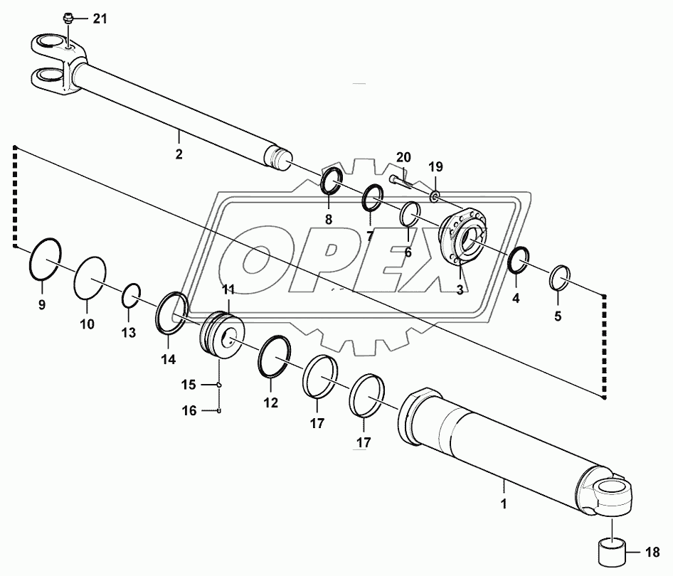 Lift arm cylinder (3713CH)