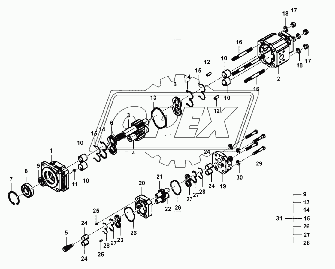 Steering pump assembly (120104)