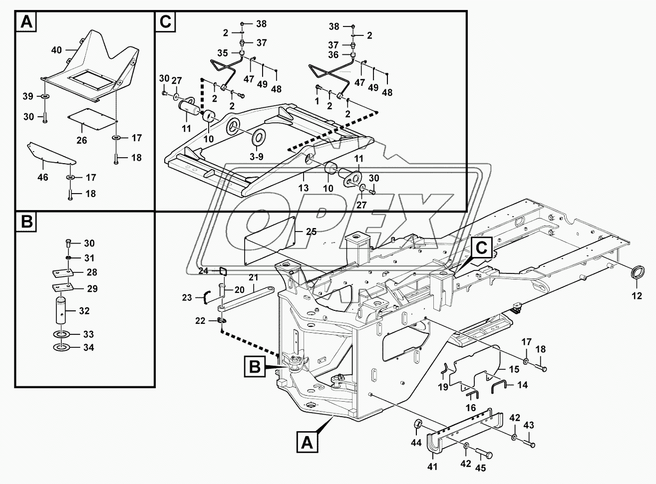 Rear frame accessories