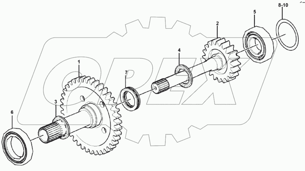  Shaft and clutch assembly