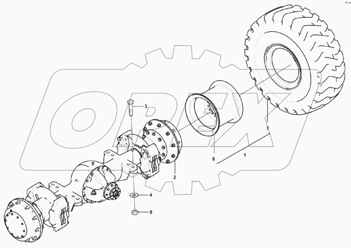  Rear axle system