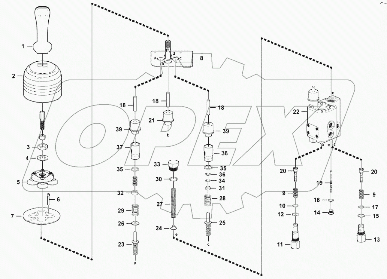  Control lever assembly