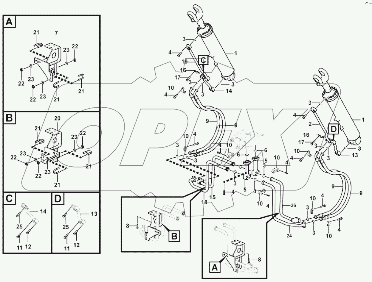  Lift arm cylinder assembly
