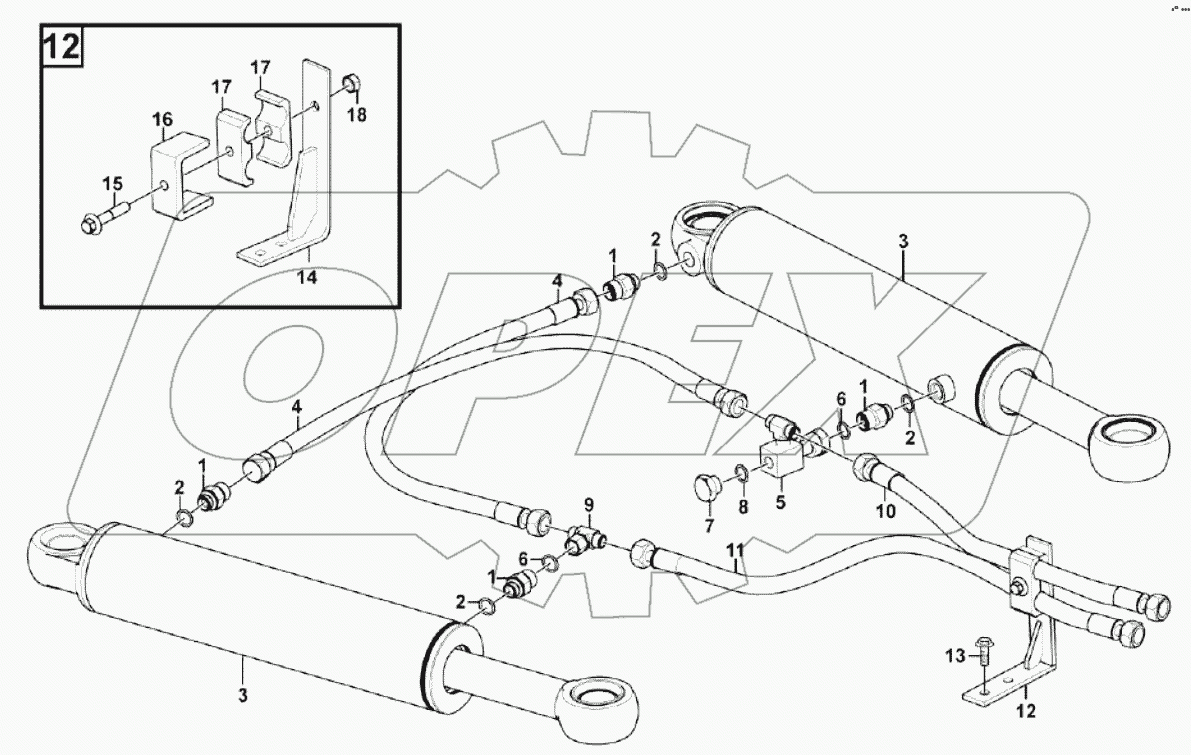  Steering cylinder assembly