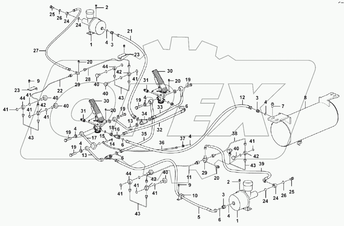  Service brake assembly
