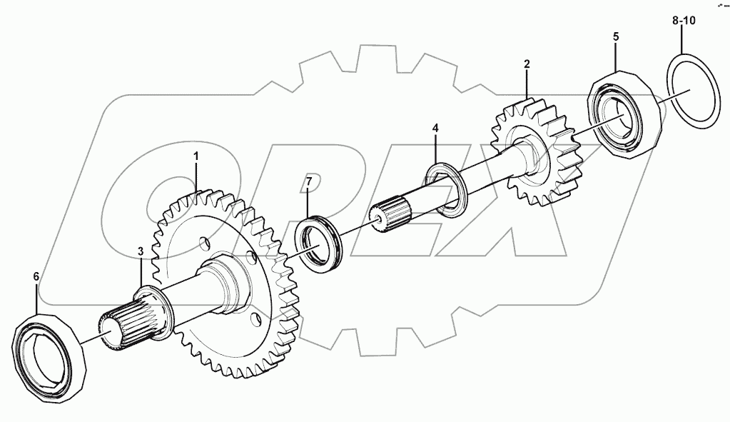  Shaft and clutch assembly