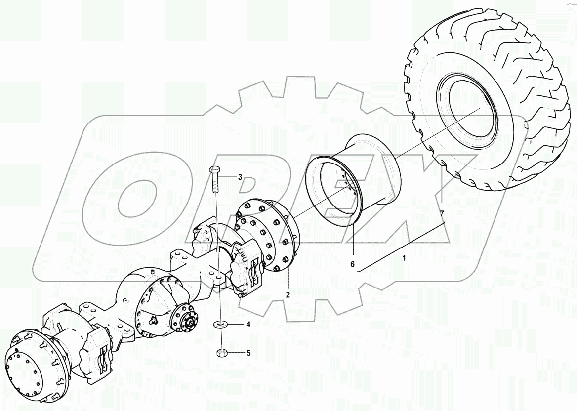  Rear axle system