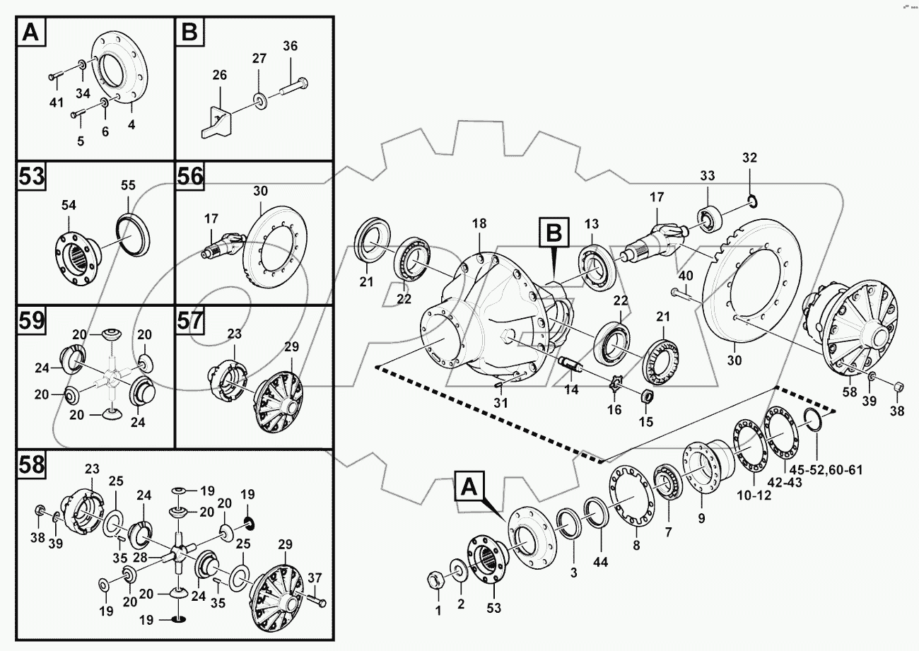  Rear final drive assembly