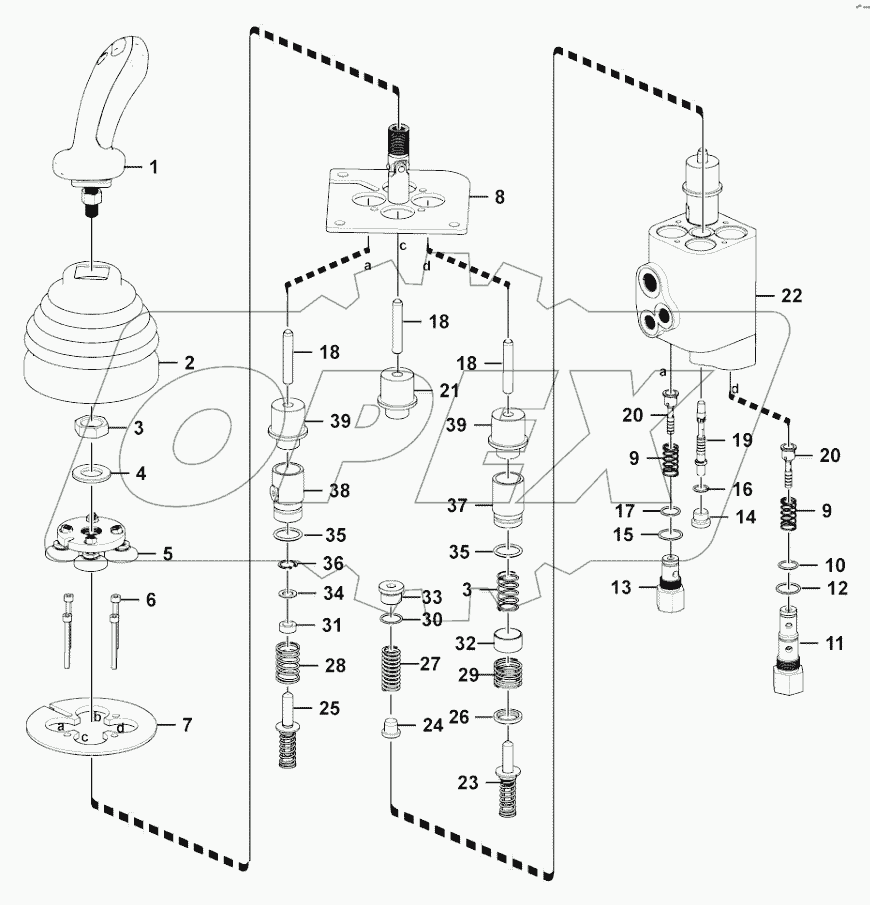  Control lever GDXS2-DT