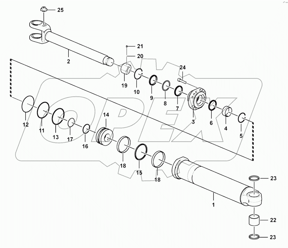  Lifting cylinder assembly (3713CH)