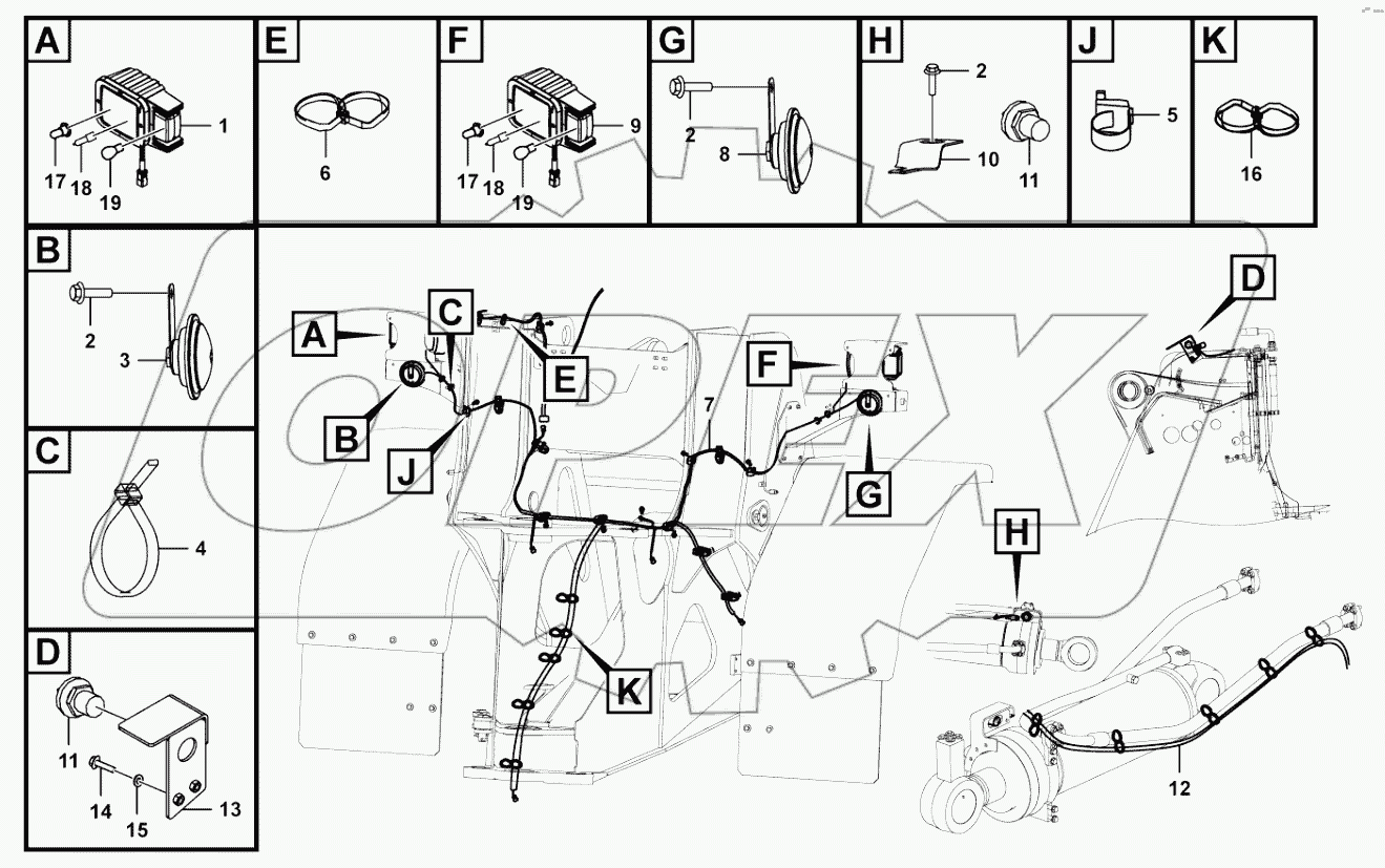  Front frame electric system