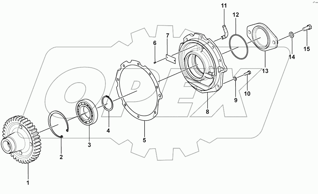  3/4 Shaft and clutch assembly