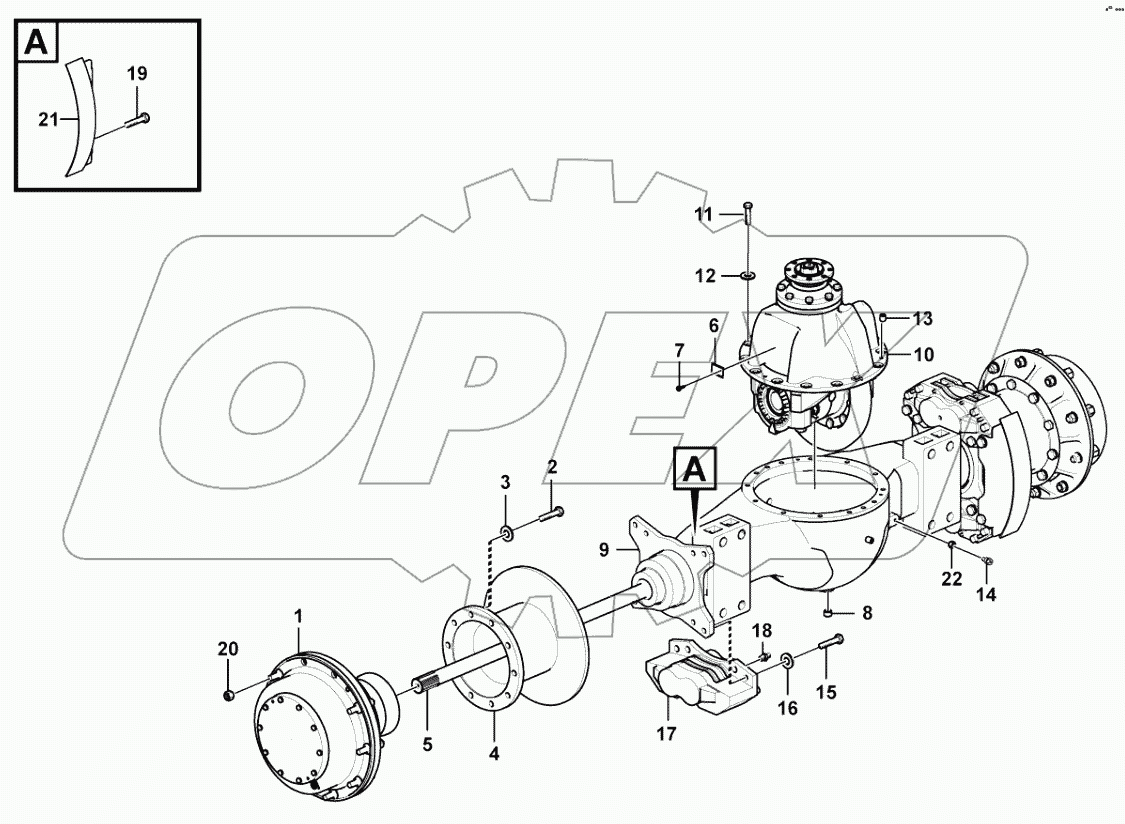  Front axle assembly