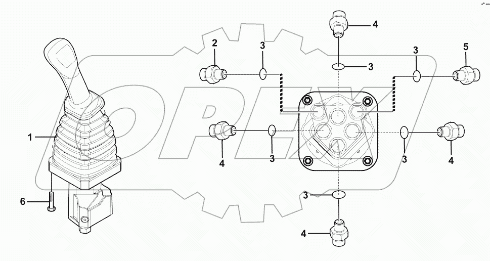  PCL403-35-B Control lever assembly
