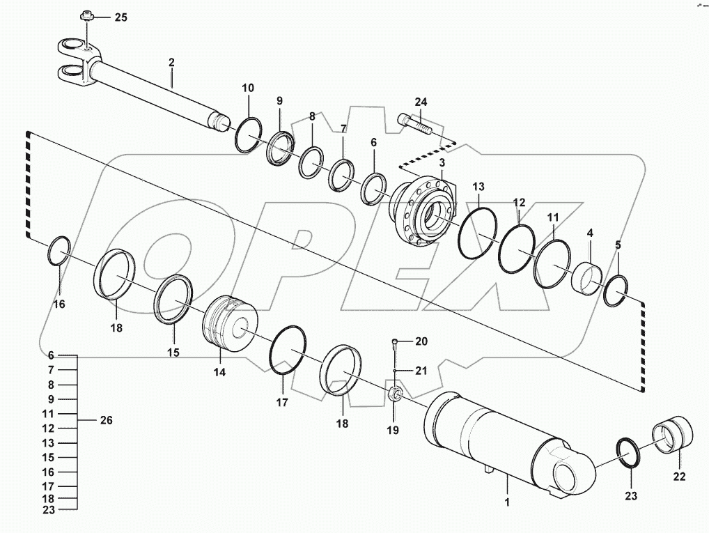  Lift arm cylinder (3731CH)