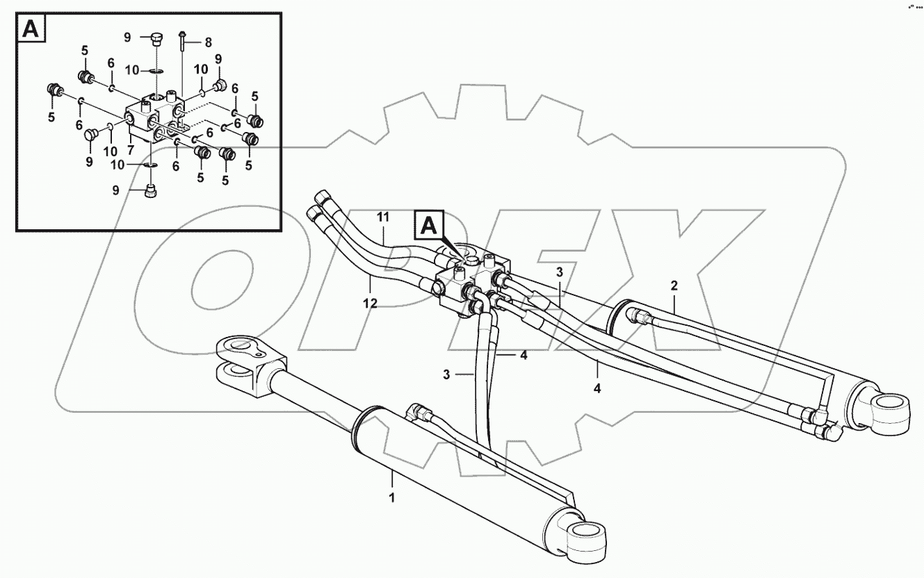  Steering cylinder system