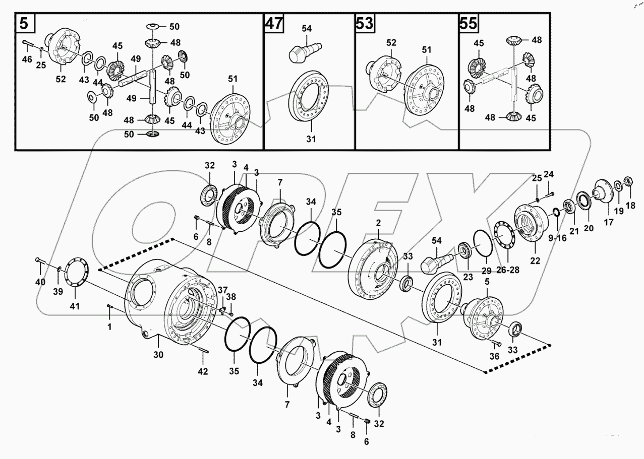  Front final drive assembly