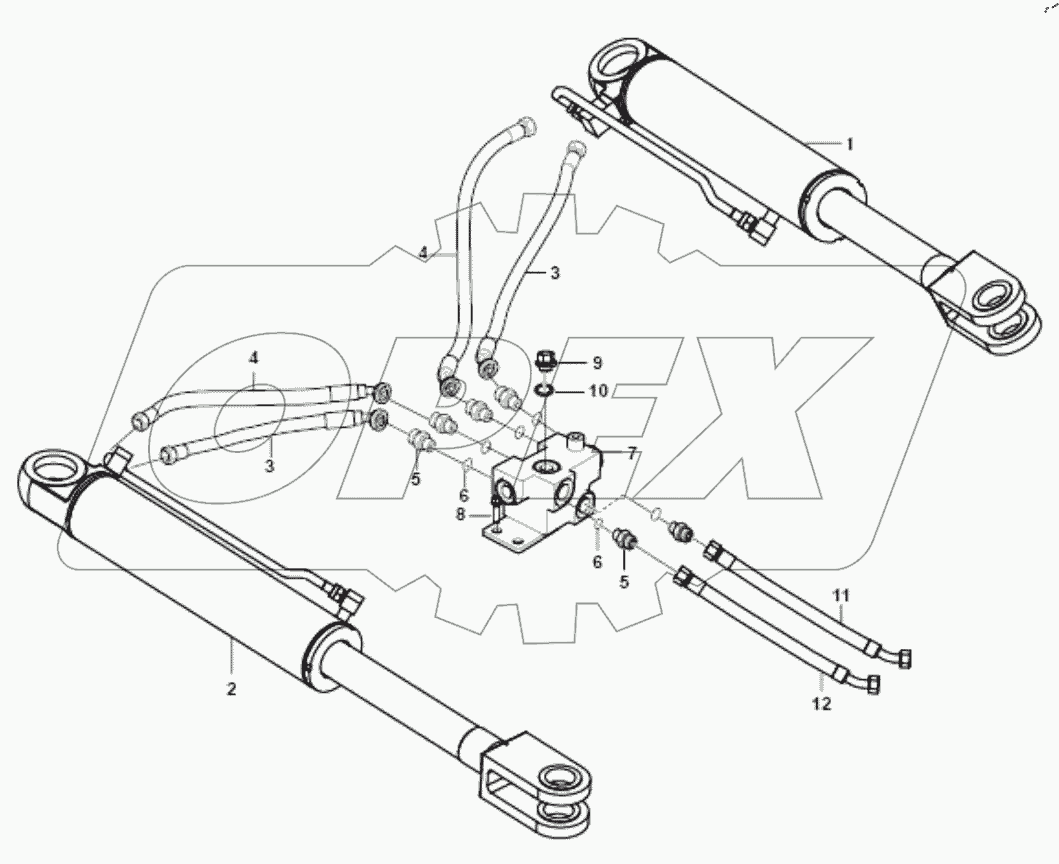  Steering cylinder assembly