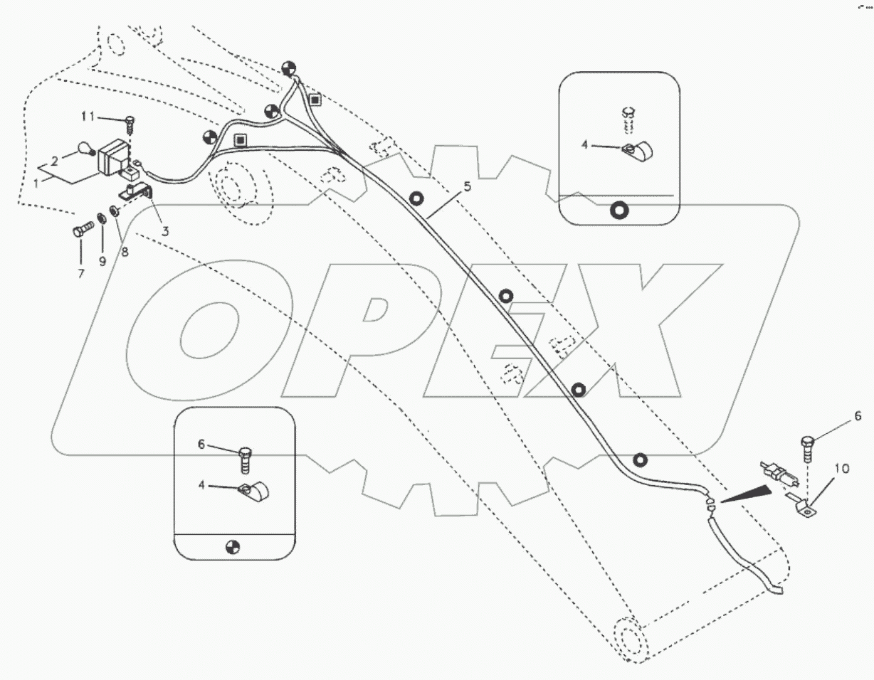  11213370 Working lamp on boom