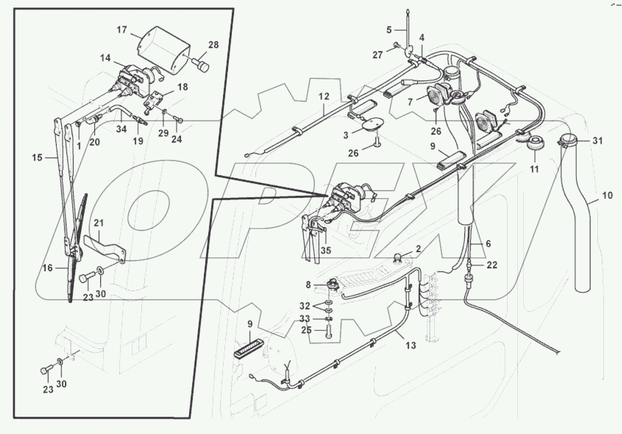  11211823 Cable harnesses, cab