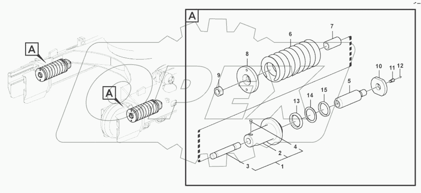  8277950 Undercarriage, spring package