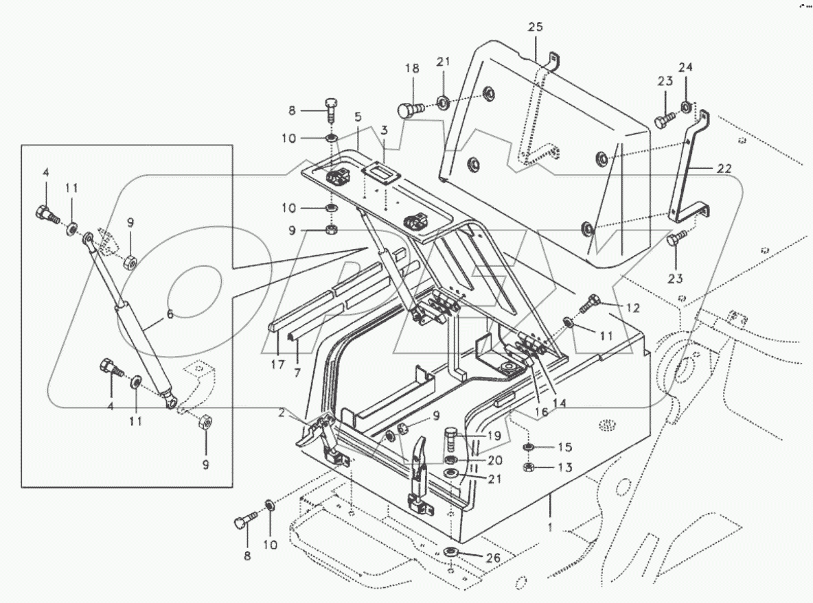  11212924 Tool box, cowl