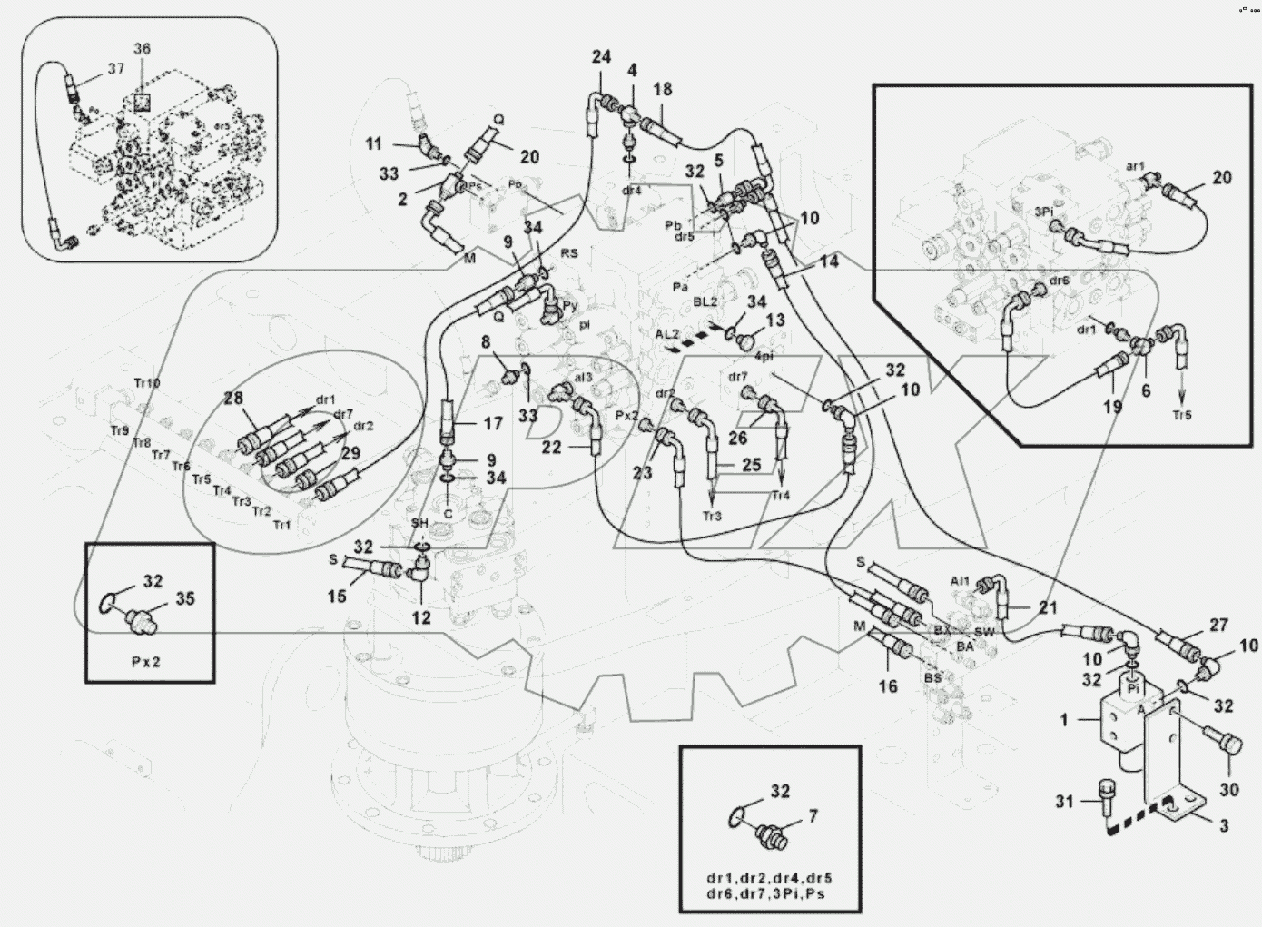  11212924 Servo system, control valve piping