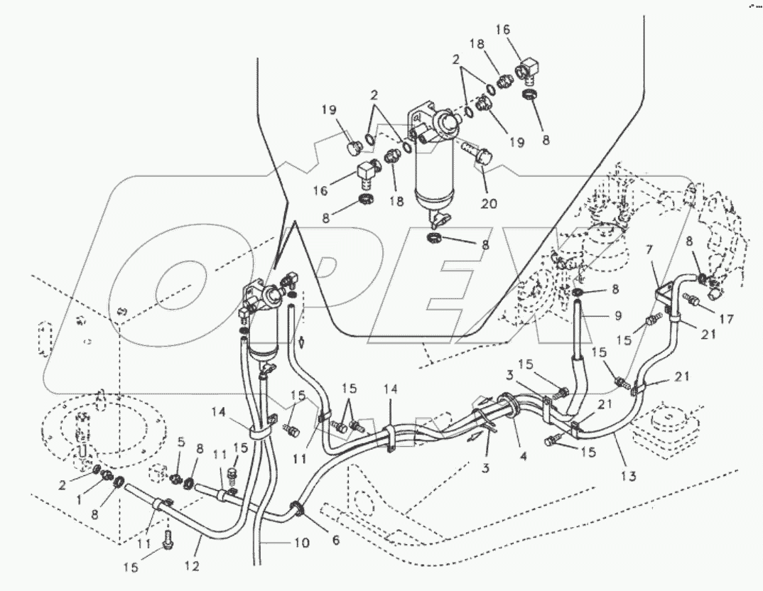  11212924 Fuel pipe - Fuel tank