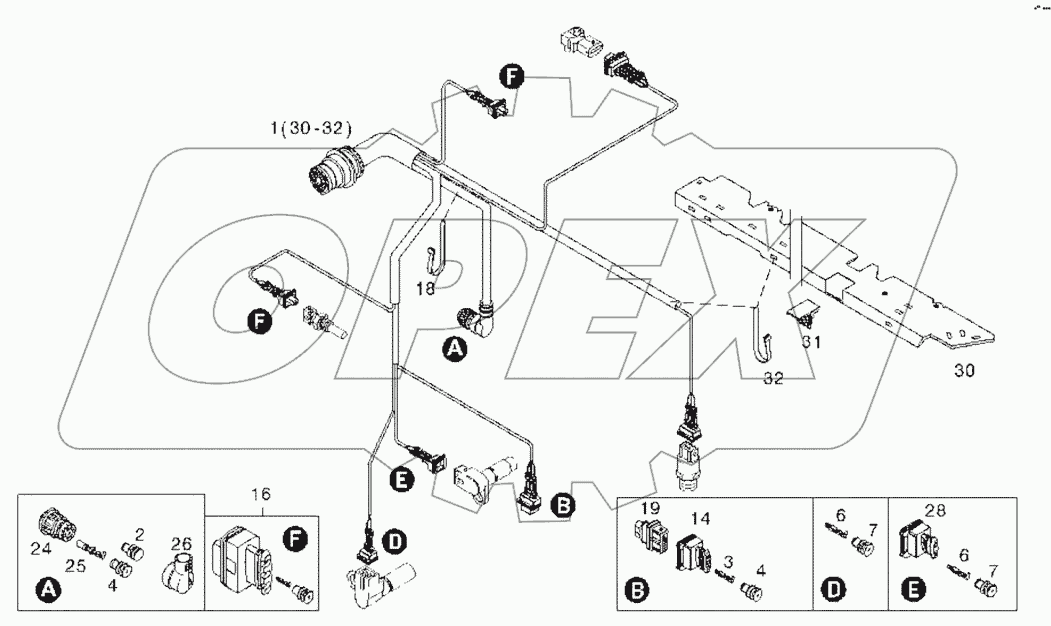  Cable wiring harness