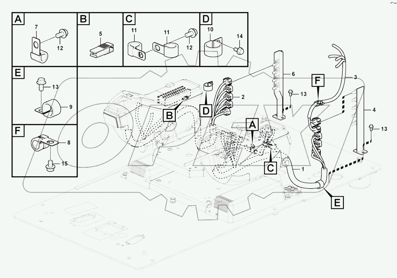  Wiring harness cable, instrument panel