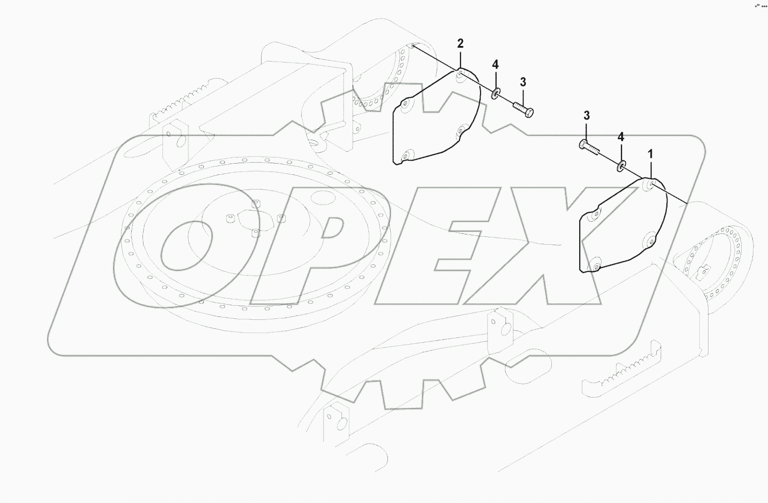  Protective plate for displacement motor