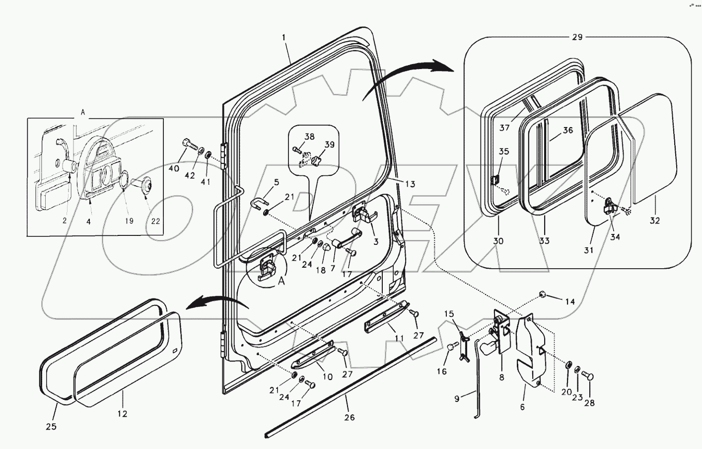  Door, operator's cabin