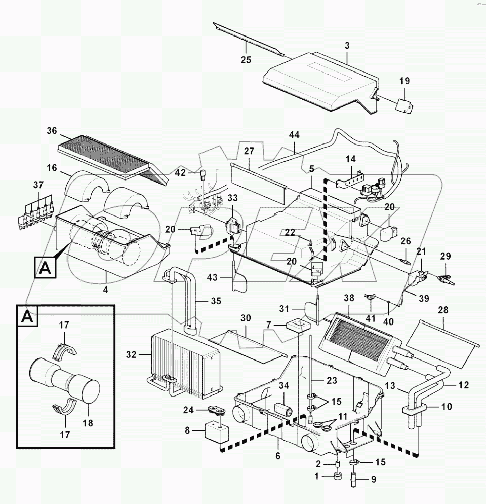  Air conditioning unit, cooler and heater