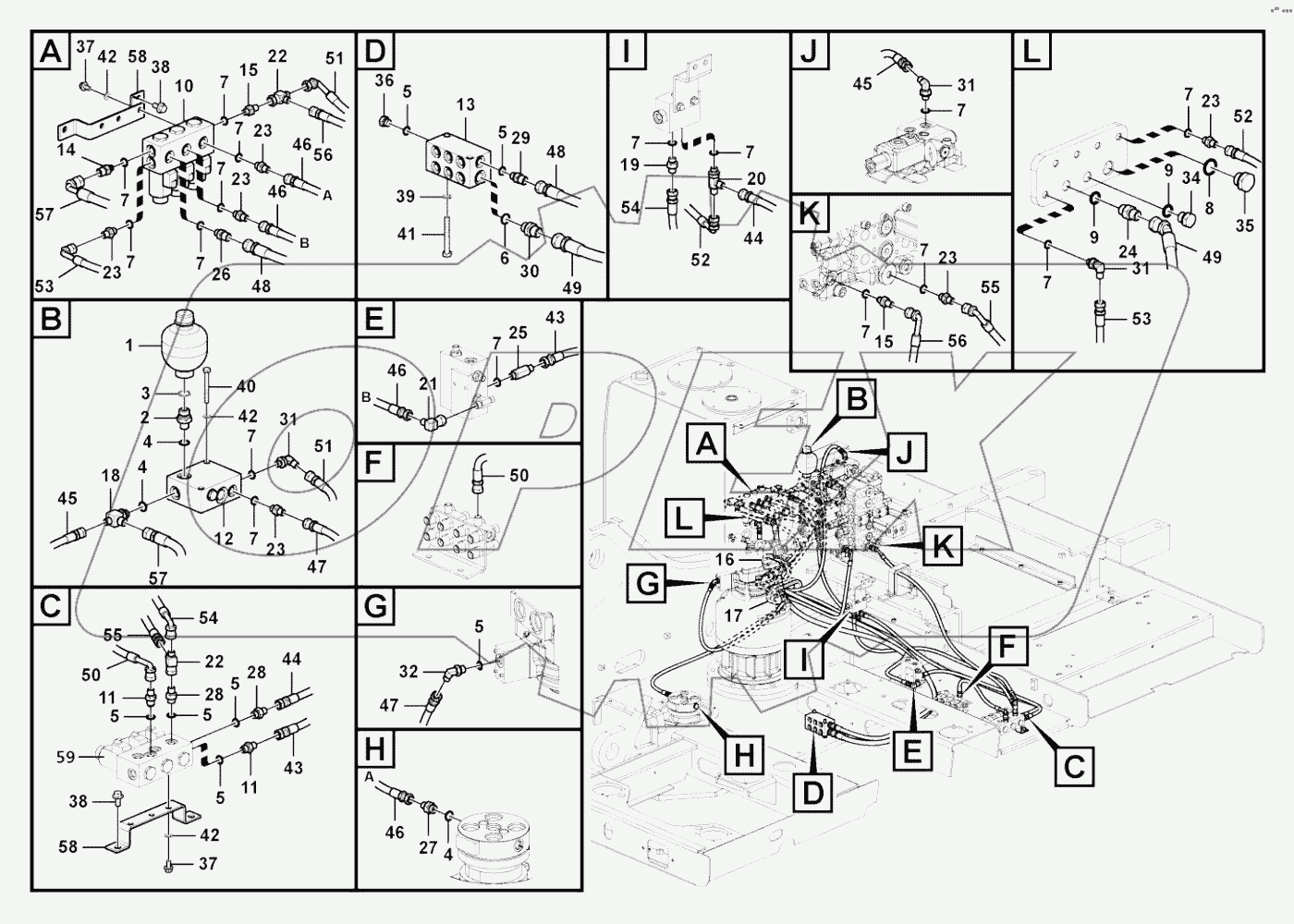  Servo system, control valve to solenoid valve
