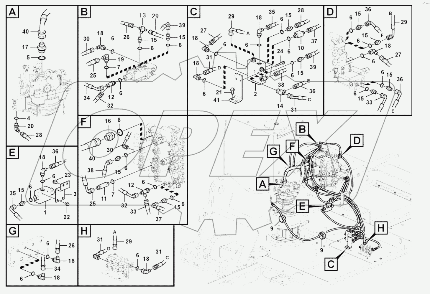  Servo system, control valve tubing