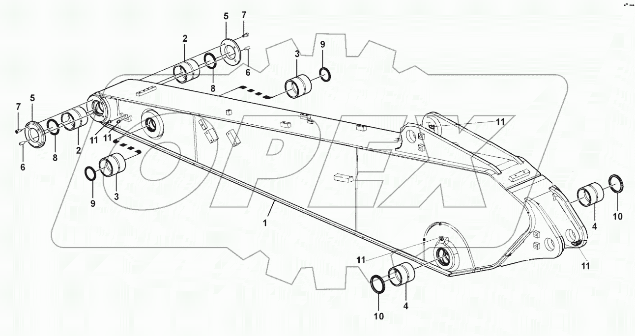  Lubricating arm and tubing with tubing seat