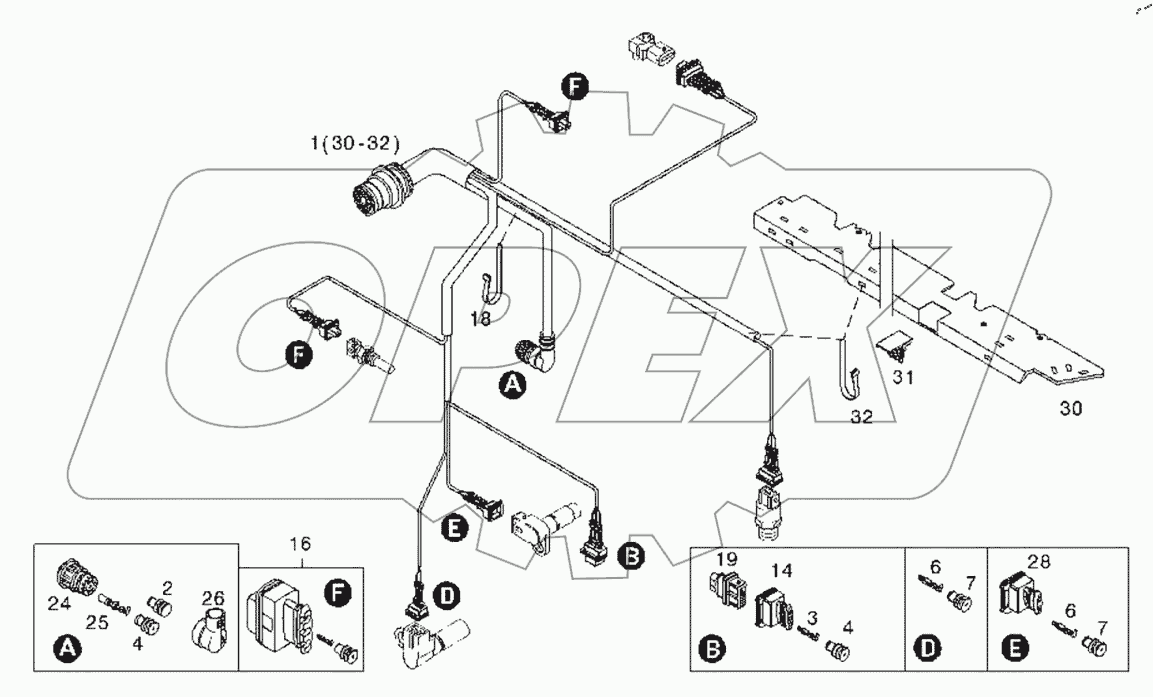  Cable wiring harness