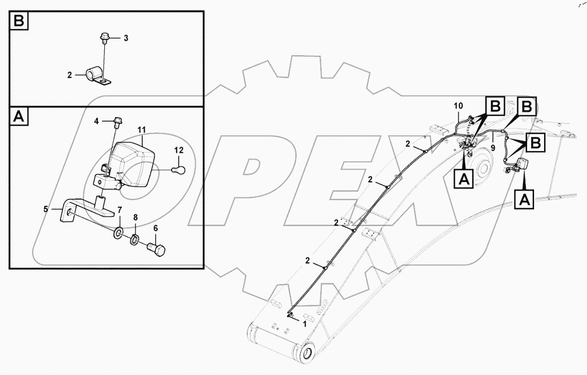  Operational lamp on boom