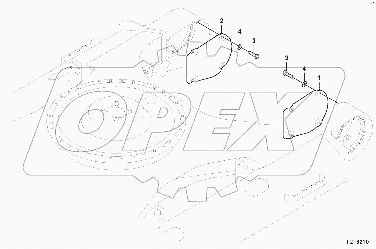  Protective plate for travel motor