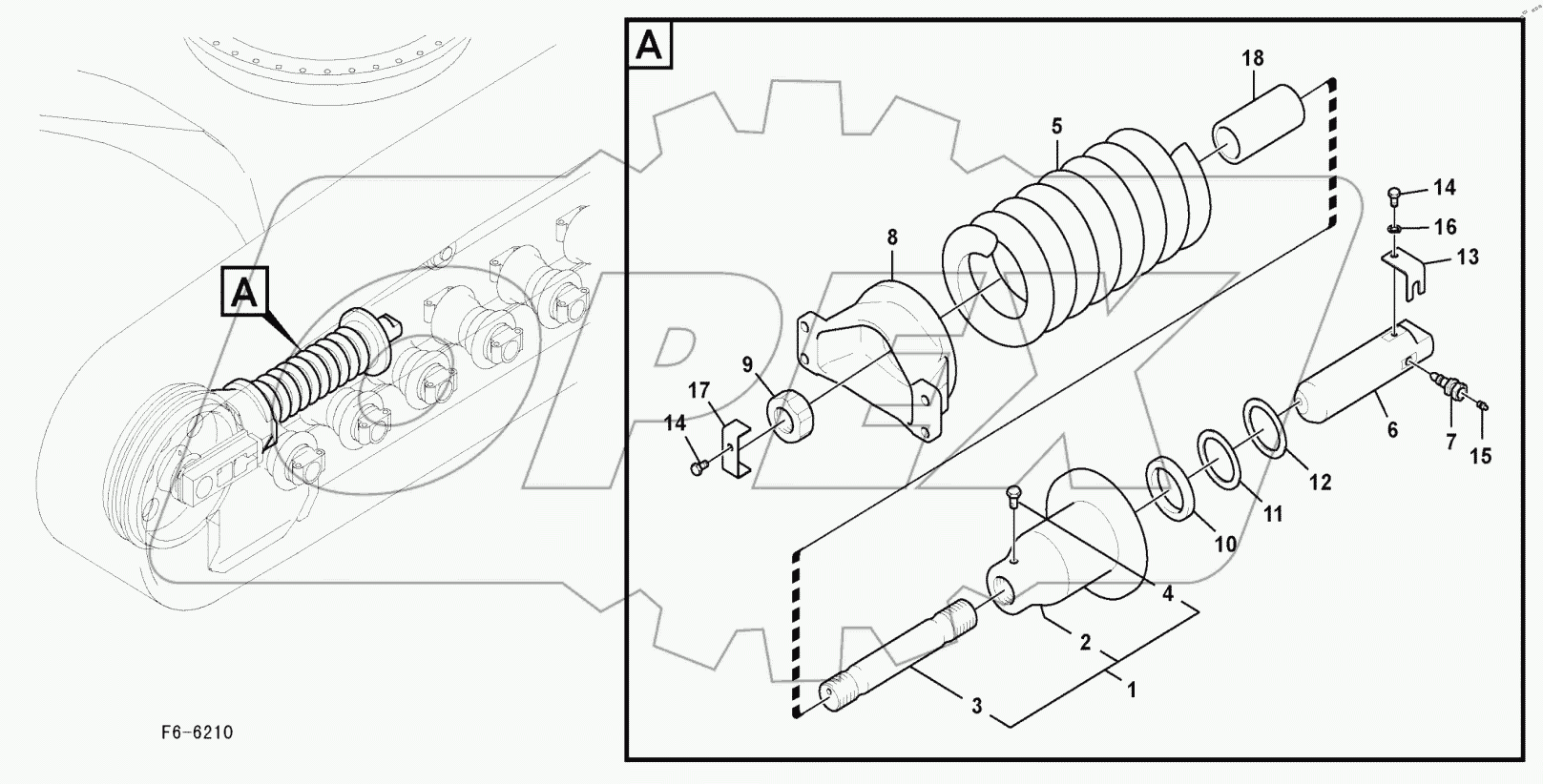  Undercarriage, spring pack