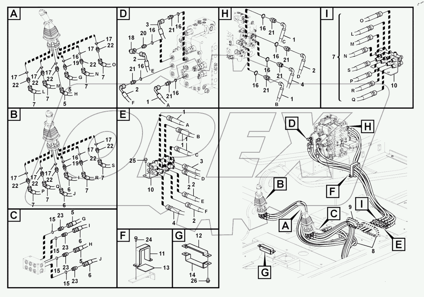  Servo system, control valve to remote control valve