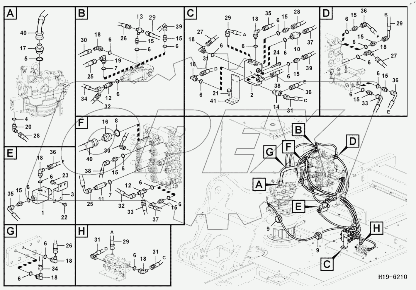  Servo system, control valve piping