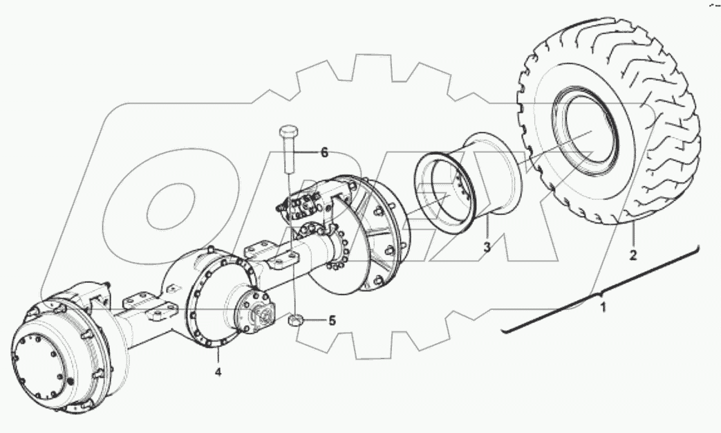  Передний мост в сборе;Front axle assembly