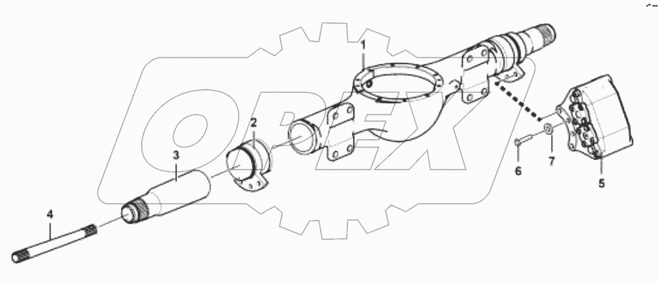  Картер моста;Axle casing assembly