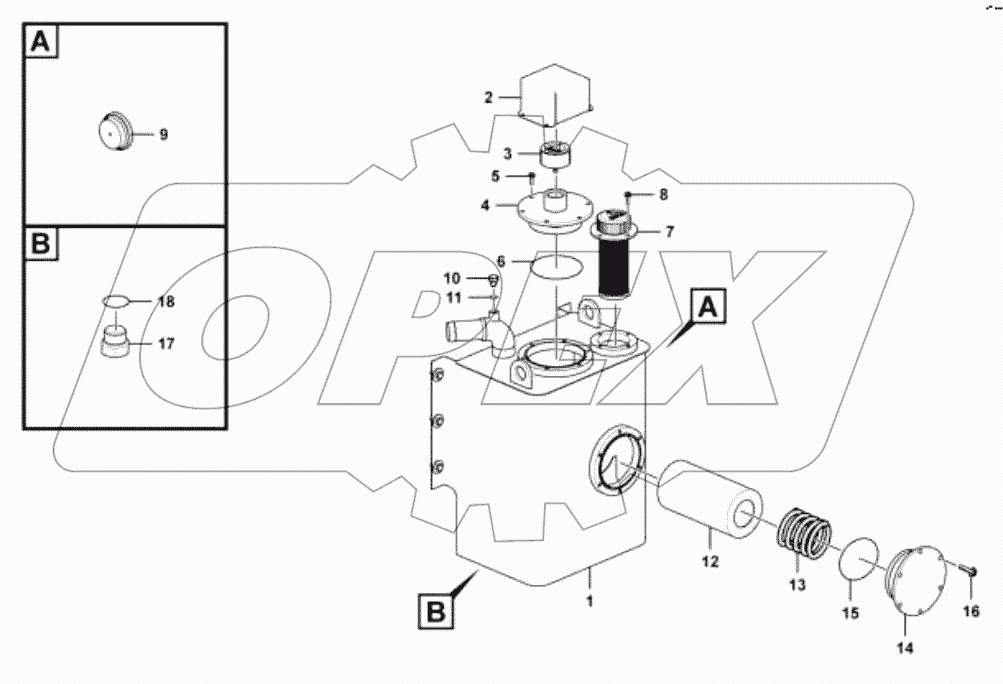  Гидравлический бак;Hydraulic tank