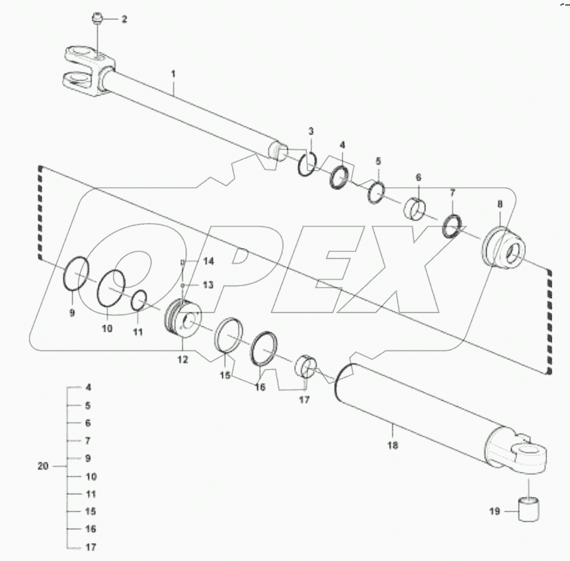  Подъемный цилиндр;Lifting cylinder